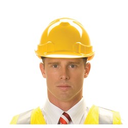 Zions Vented Hard Hat 9 Vents For Increased Airflow  Yellow