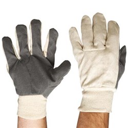 Zions Cotton Drill Vinyl Palm Gloves  