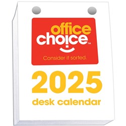 Office Choice Desk Calendar Top Opening Refill 102x76mm Day to a Page