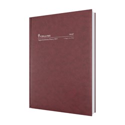 Collins Appointment Diary A4 2 Pages To A Day Burgundy 