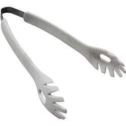 Connoisseur Plastic Salad  Tongs White 23cm  