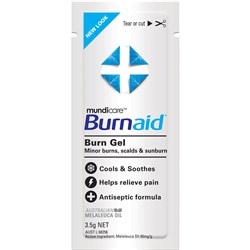 Mundicare Burnaid Burn Gel 3.5gram Sachet Pack of 10