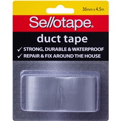 Sellotape Duct Tape PVC 36mmx4.5m Silver