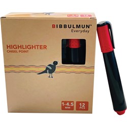 Bibbulmun Highlighter Chisel 1-4.5mm Red  