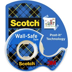 Scotch 183 Wall Safe Tape 19mmx16.5m With Dispenser