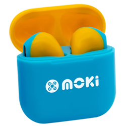 MokiPods Mini TWS Earphones for Kids Volume Limited - Blue Yellow