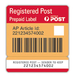 Dom Registered Prepaid Labels (Roll 50)