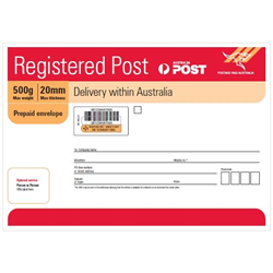 Domestic Registered Envelope Large