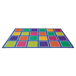 Elizabeth Richards Classroom Colour Squares Placement Rug - 24 Squares