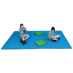 Elizabeth Richards Classroom Solid Blue Rug