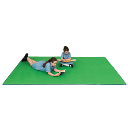 Elizabeth Richards Classroom Solid Green Rug