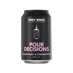 Tipsy Wicks Alcohol Scented Soy Wax Candles Pour Decisions - 300g / 330ml Can