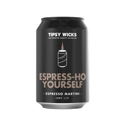 Tipsy Wicks Alcohol Scented Soy Wax Candles  Espress-Ho Yourself - 300g / 330ml Can
