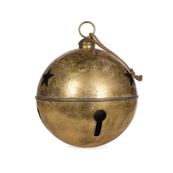 Holly and Ivy 50 Cm Antique Gold Bell