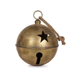 Holly and Ivy 30 Cm Antique Gold Bell
