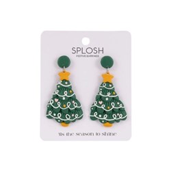 Splosh Christmas Large Tree Earrings