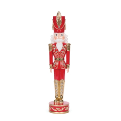 Holly and Ivy 43 Cm Red and Gold Jewel Nutcracker