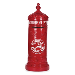 Holly and Ivy 77 Cm Red and White Santa Mailbox