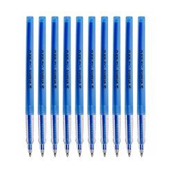 Stabilo Liner BP Pen Med Blue Box 10