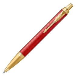 Parker IM Premium Red Gold Trim Ballpoint Pen