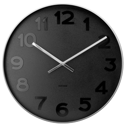 Mr Black Wall Clock 38x38x6 Black