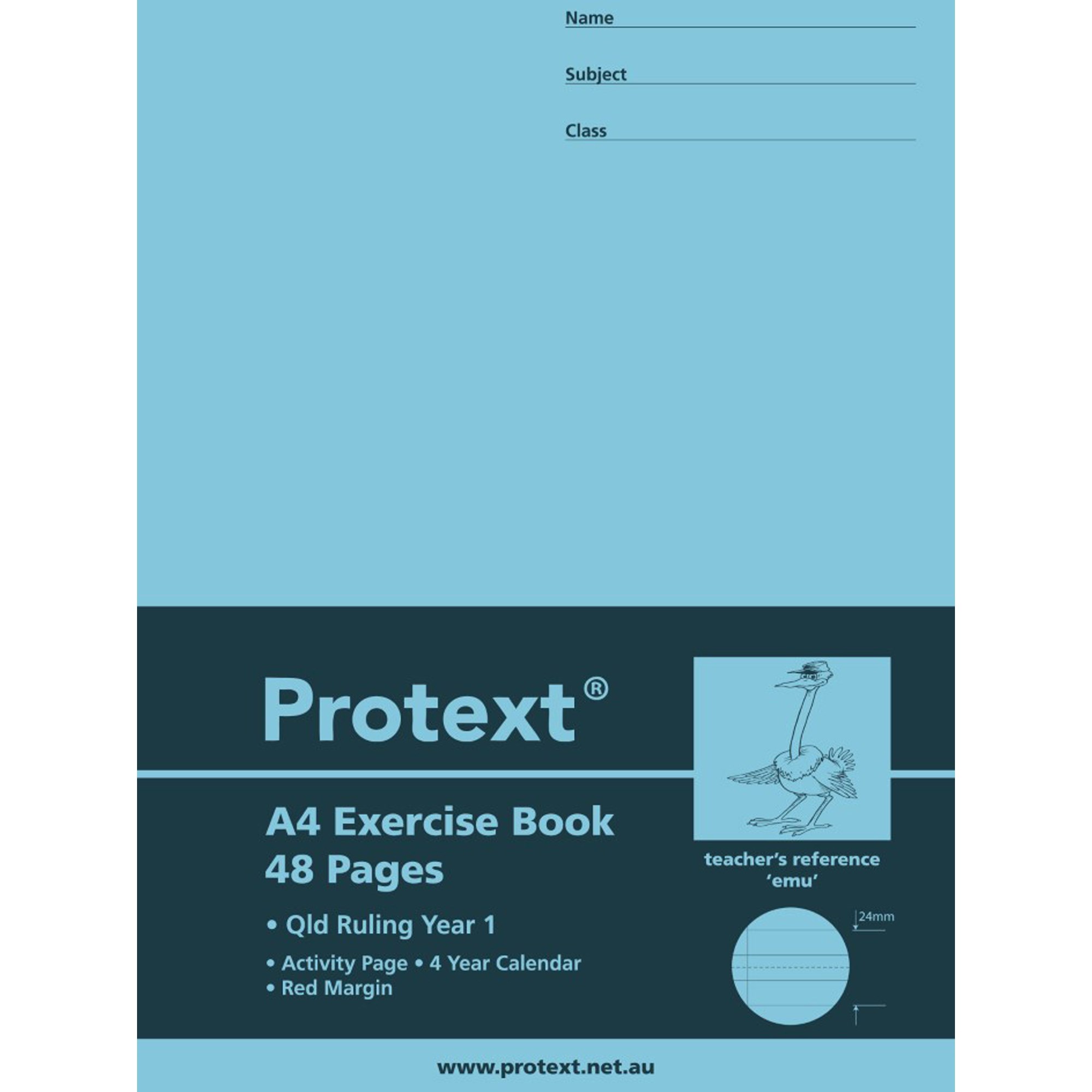 Protext Exercise Books - Protext Exercise Book A4 Queensland Ruled Year 1 48 ...